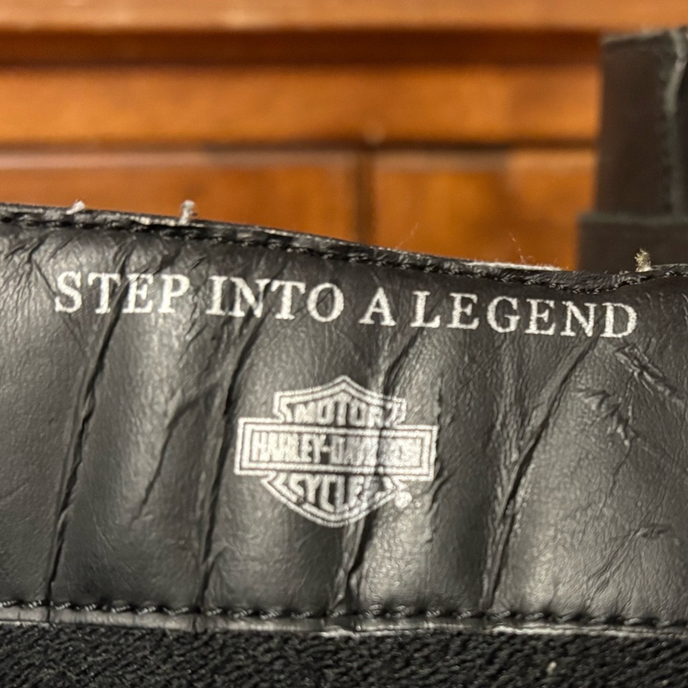 Harley-Davidson Black Leather Buckle Boots Size 10 - Picture 6 of 11